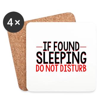 Si dormir ne dérange pas 3 - Dessous de verre (lot de 4) - blanc - Devant