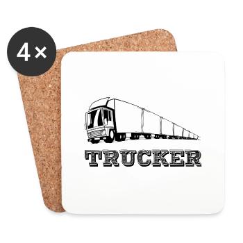 TRUCKER - Untersetzer (4er-Set) - Weiß - Vorne