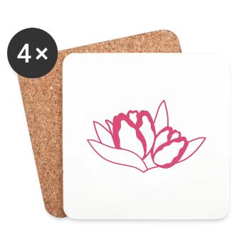 Tulip - Coasters (set of 4) - white - Front
