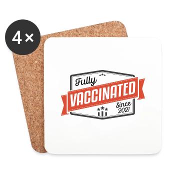 #Vaccinated - Coasters (set of 4) - white - Front