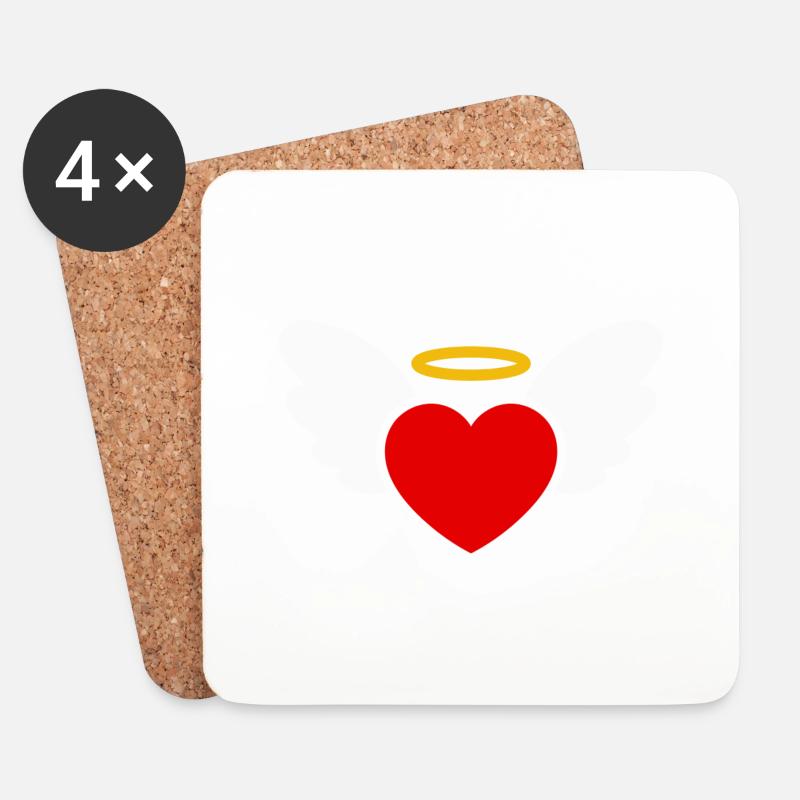 Angel Heart - Untersetzer (4er-Set) - Weiß