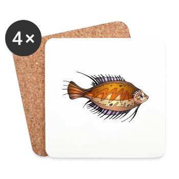 Poissons - Dessous de verre (lot de 4) - blanc - Devant