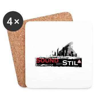 Sound mit Stil Skyline - Untersetzer (4er-Set) - Weiß - Vorne