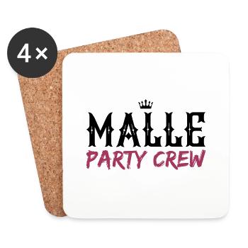 Malle Party Crew - Coasters (set of 4) - white - Front