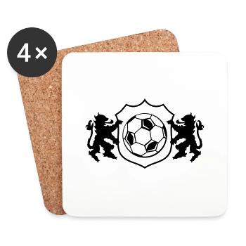 soccer wappen 1 - Untersetzer (4er-Set) - Weiß - Vorne