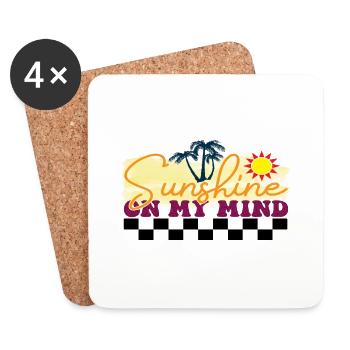 Sunshine on my Mind - Coasters (set of 4) - white - Front