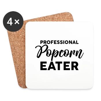 Professional Popcorn Eater 2 - Coasters (set of 4) - white - Front