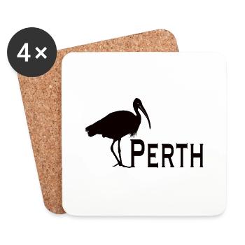 Bin Chicken Perth - Coasters (set of 4) - white - Front