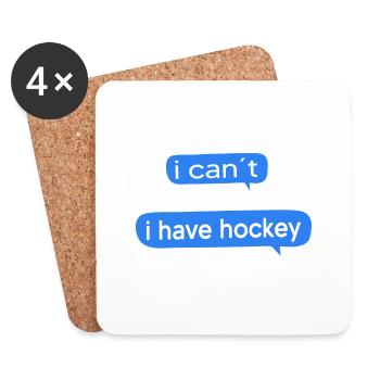 Hockey sur gazon Hockey Hockey Dictons « J’ai le hockey » - Dessous de verre (lot de 4) - blanc - Devant