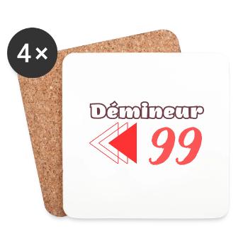 "Démineur 99" pour les amateurs-jeux de stratégie - Dessous de verre (lot de 4) - blanc - Devant