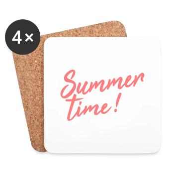 summer time - Coasters (set of 4) - white - Front