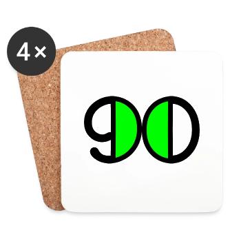 90 YEARS. 90th ANNIVERSARY. 90 YEARS ANNIVERSARY. 90 - Coasters (set of 4) - white - Front