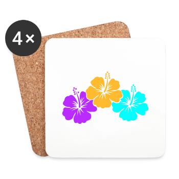 hibiscus - Coasters (set of 4) - white - Front