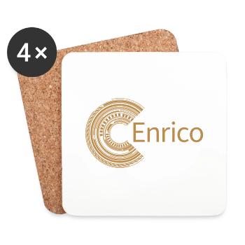 Für Enrico - Untersetzer (4er-Set) - Weiß - Vorne
