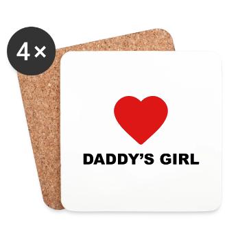 Cute "Daddy's Girl" design for her - Coasters (set of 4) - white - Front