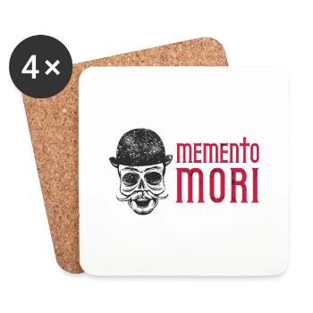 Memento mori / Latin quotation - Coasters (set of 4) - white - Front