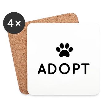 Hund Dog - Untersetzer (4er-Set) - Weiß - Vorne