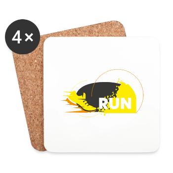 Triathlon run - Untersetzer (4er-Set) - Weiß - Vorne
