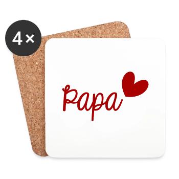DAD. FATHER's DAY. HAPPY BIRTHDAY DAD. HAPPY BIRTHDAY - Coasters (set of 4) - white - Front