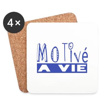 Motivated for life - Coasters (set of 4) - white - Front