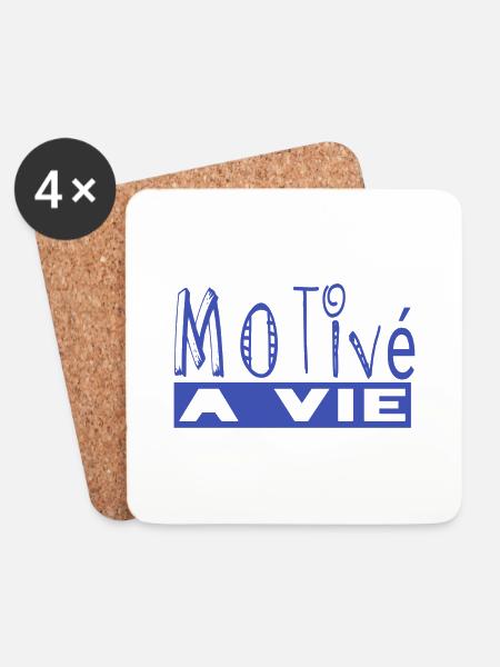 Motivated for life - Coasters (set of 4) - white