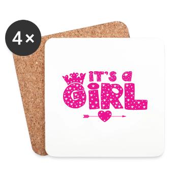 It´s a girl - Untersetzer (4er-Set) - Weiß - Vorne