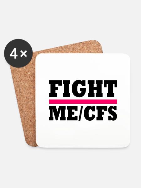 Me/cfs - fight me/cfs - Untersetzer (4er-Set) - Weiß
