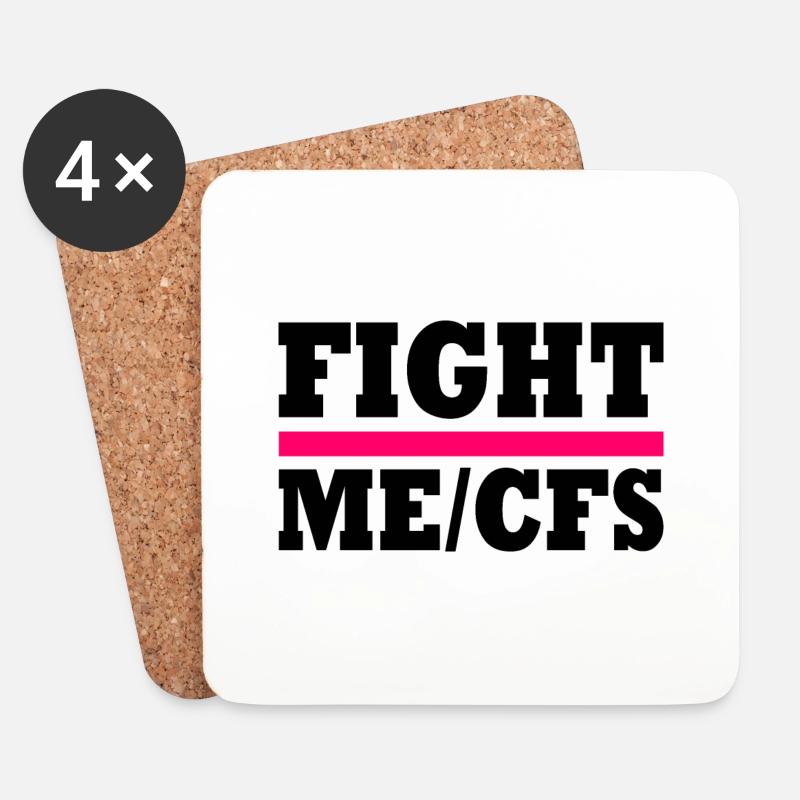 Me/cfs - fight me/cfs - Untersetzer (4er-Set) - Weiß