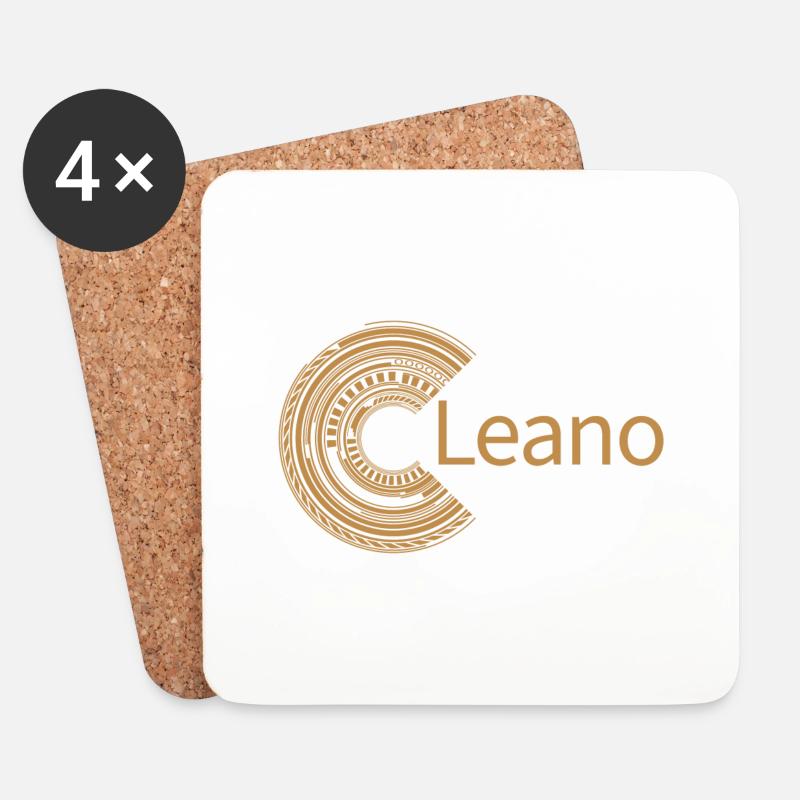 Für Leano - Untersetzer (4er-Set) - Weiß