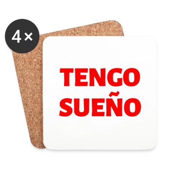 schläfrig, müde Spanisch Spanien - Untersetzer (4er-Set) - Weiß - Vorne