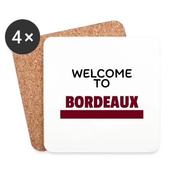 bienvenue a bordeaux - Dessous de verre (lot de 4) - blanc - Devant