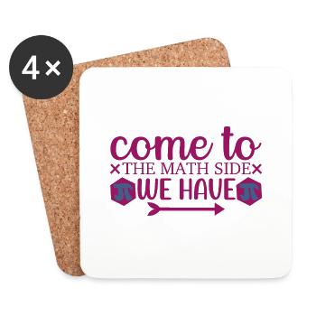 Come to the math side we have pi, Pi day, 14. März - Untersetzer (4er-Set) - Weiß - Vorne