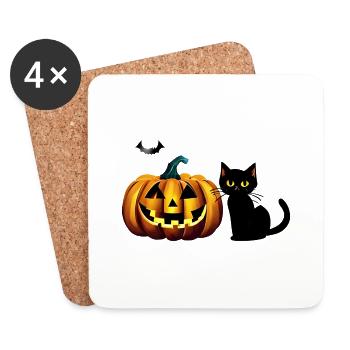 Pumpkin Costume Halloween Gift Pumpkin Pumpkins - Coasters (set of 4) - white - Front