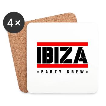 ibiza party crew - Untersetzer (4er-Set) - Weiß - Vorne