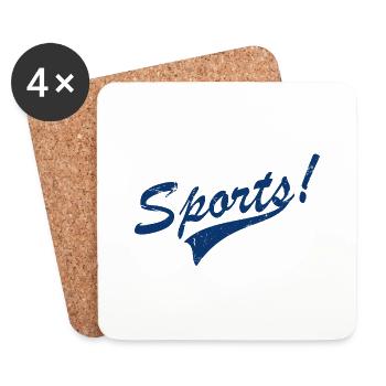 Sport vintage - Dessous de verre (lot de 4) - blanc - Devant