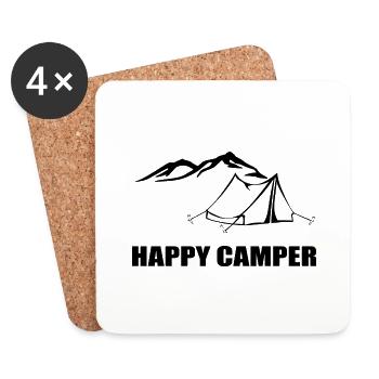 camping - Untersetzer (4er-Set) - Weiß - Vorne