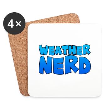 Weather Nerd - Untersetzer (4er-Set) - Weiß - Vorne