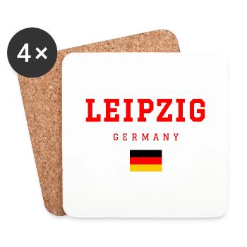 Leipzig Deutschland - Untersetzer (4er-Set) - Weiß - Vorne
