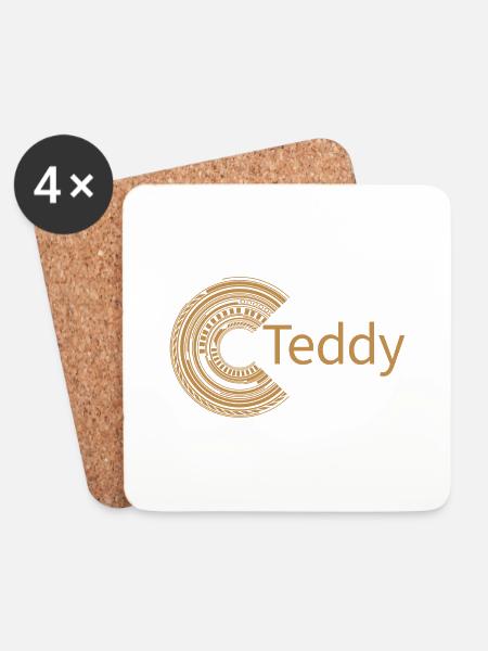 Für Teddy - Untersetzer (4er-Set) - Weiß