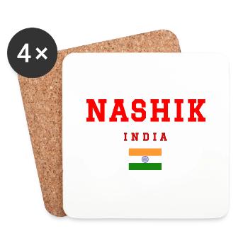 Nashik Indien - Untersetzer (4er-Set) - Weiß - Vorne