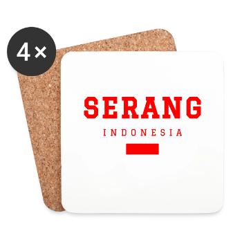 Serang Indonesien - Untersetzer (4er-Set) - Weiß - Vorne