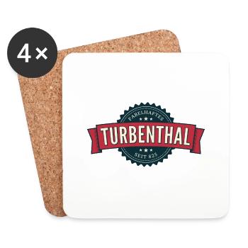 Fabelhaftes Turbenthal auf hellem Untergrund - Untersetzer (4er-Set) - Weiß - Vorne