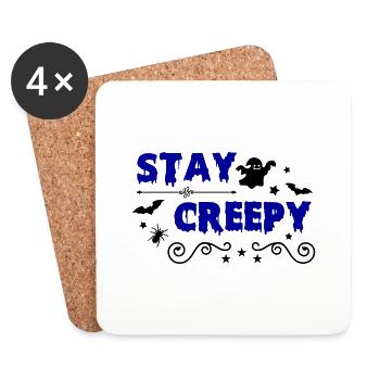 stay creepy 02 - Untersetzer (4er-Set) - Weiß - Vorne