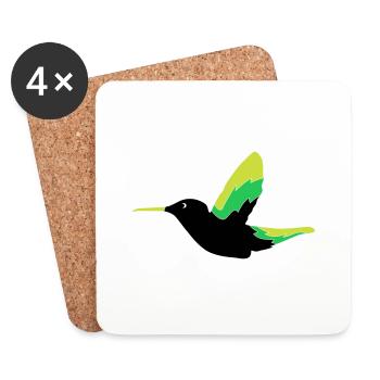 Hummingbird Bird - Coasters (set of 4) - white - Front