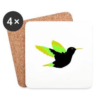 Hummingbird 01 - Coasters (set of 4) - white - Front