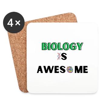 Biology is awesome - Untersetzer (4er-Set) - Weiß - Vorne