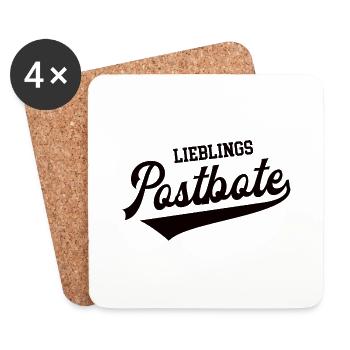 Lieblings Postbote Briefträger Danke Zusteller - Untersetzer (4er-Set) - Weiß - Vorne