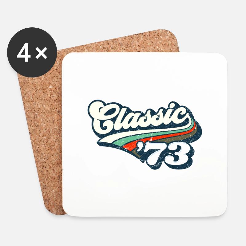 Classic `73 - Untersetzer (4er-Set) - Weiß
