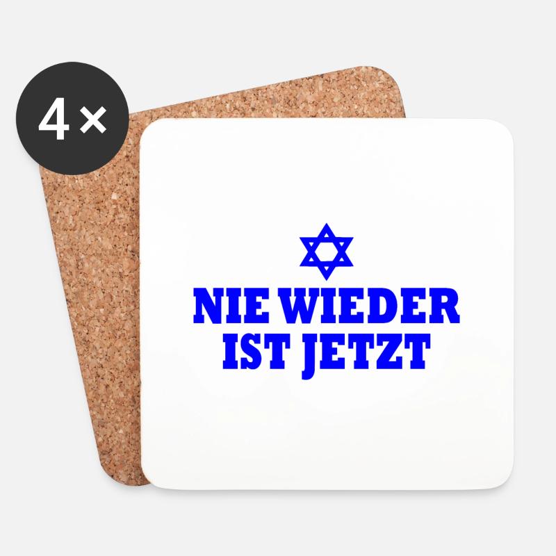Nie wieder ist jetzt - Untersetzer (4er-Set) - Weiß