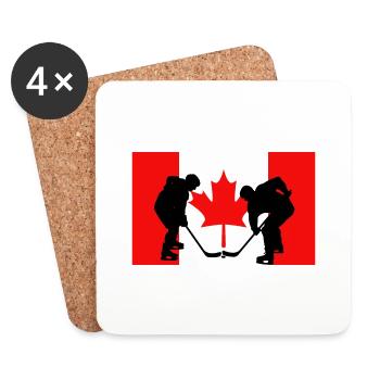 Le Canada, mon pays, mon drapeau ! - Dessous de verre (lot de 4) - blanc - Devant